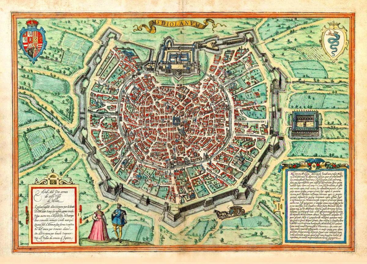 Mailand antike Karte